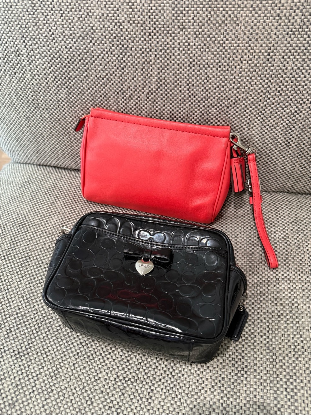 Coach  Wristlet Pouch free coach make up bag .